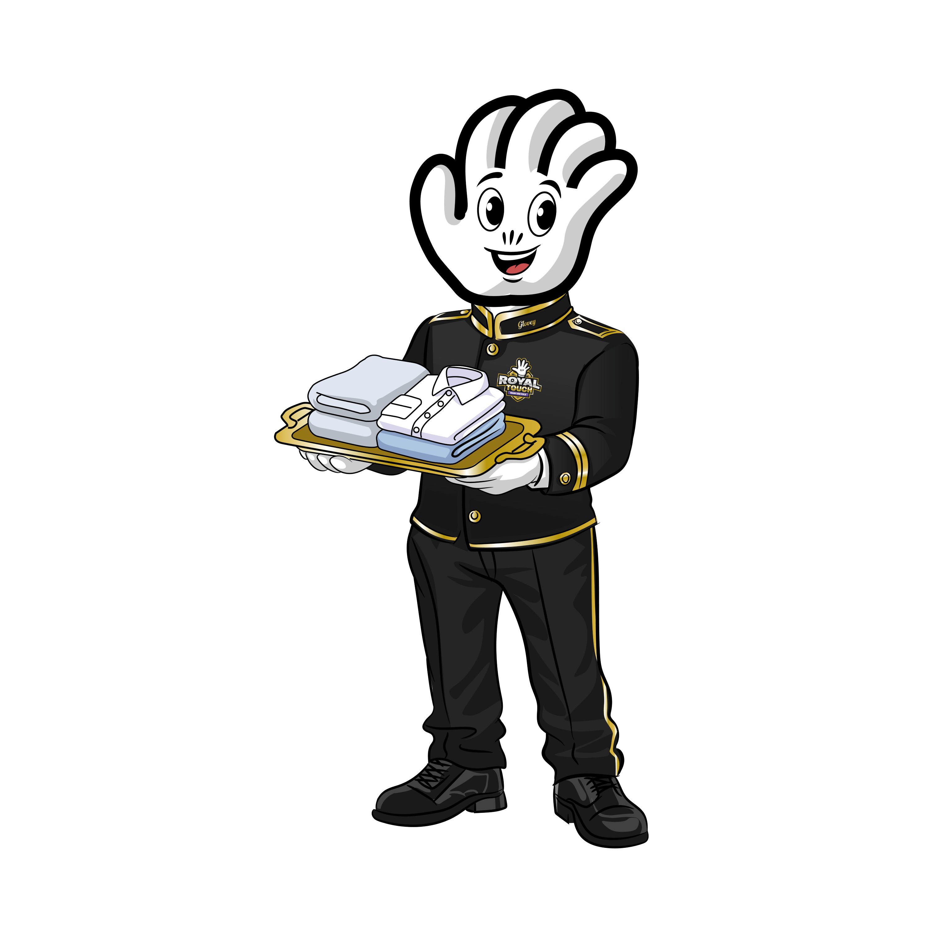 Hand Mascot Gold Tray